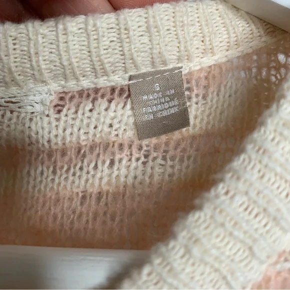 Anthropologie Knitted and Knotted Wool Boucle Cardigan Sweater Pink Small - Picture 4 of 6